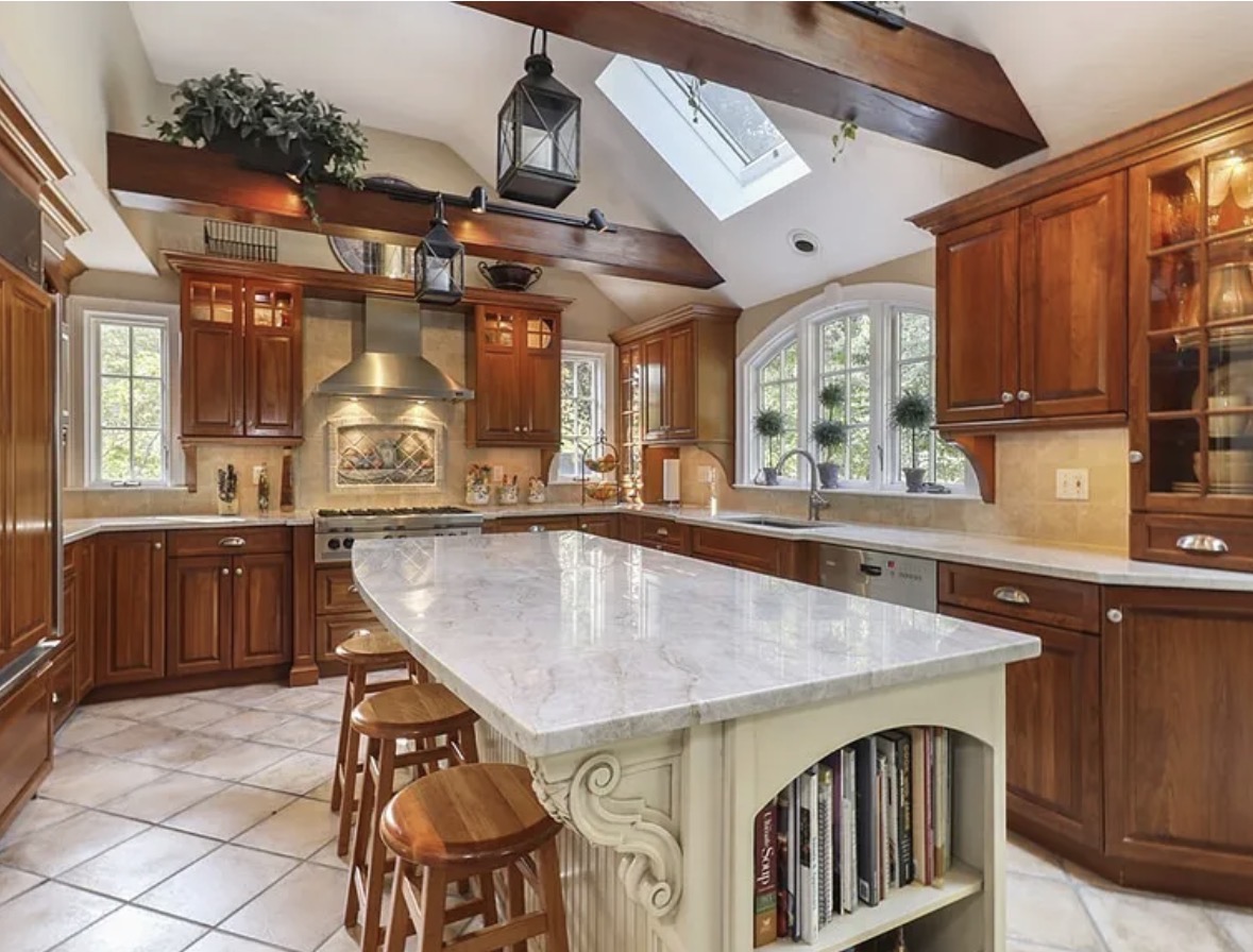 Rustic kitchen with wood cabinets