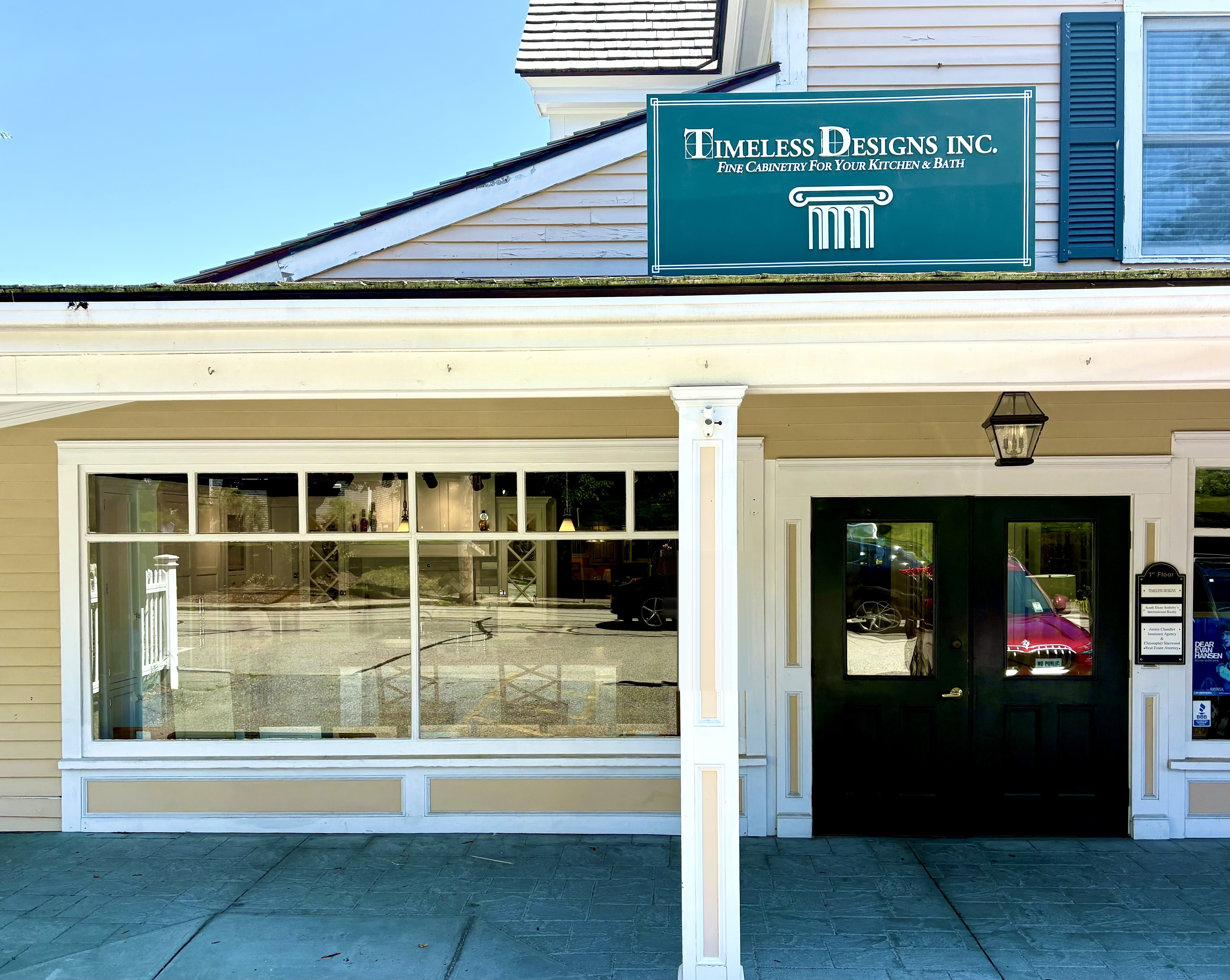Timeless Designs storefront in Snug Harbor, Duxbury MA